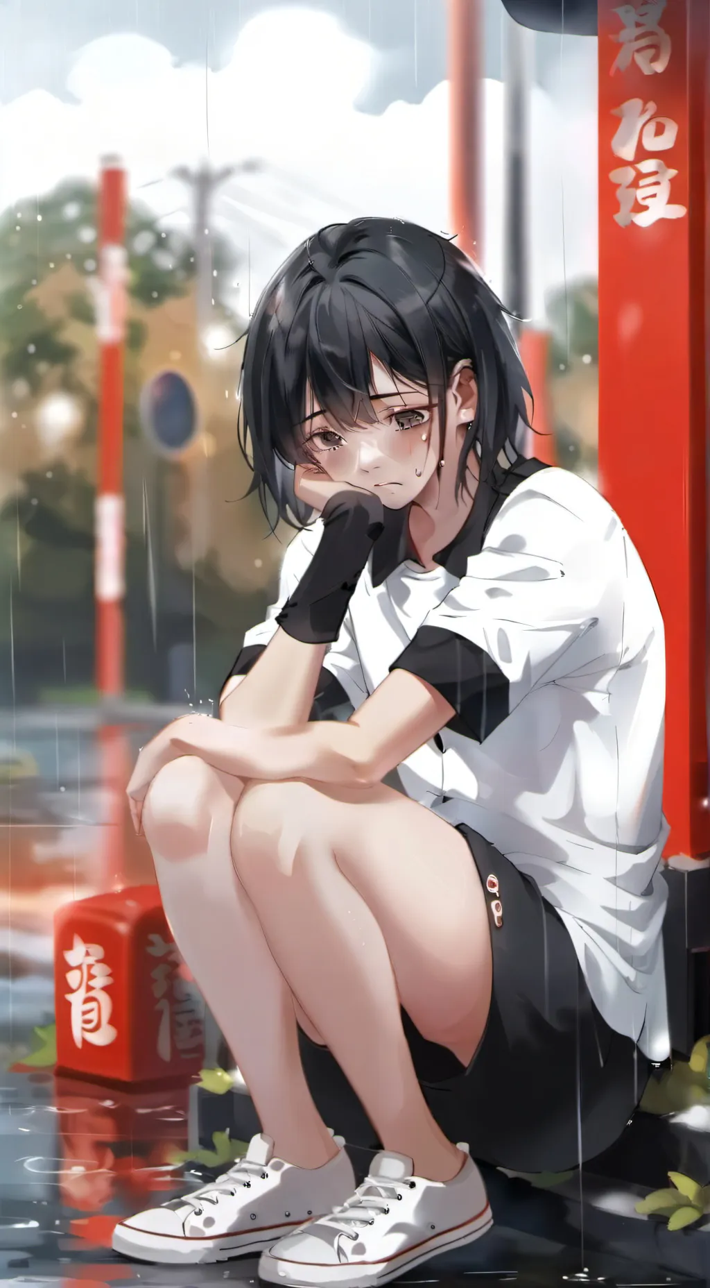 ai character: poor girl background