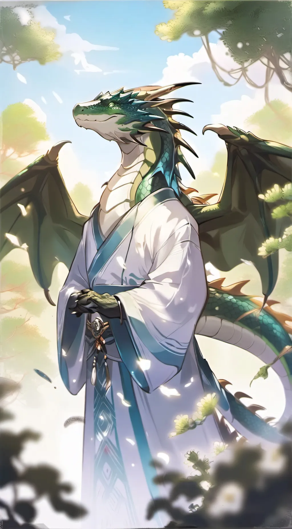 ai character: dragon background