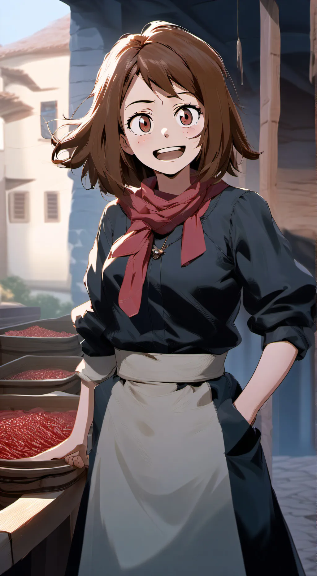 ai character: Ochako Uraraka  background