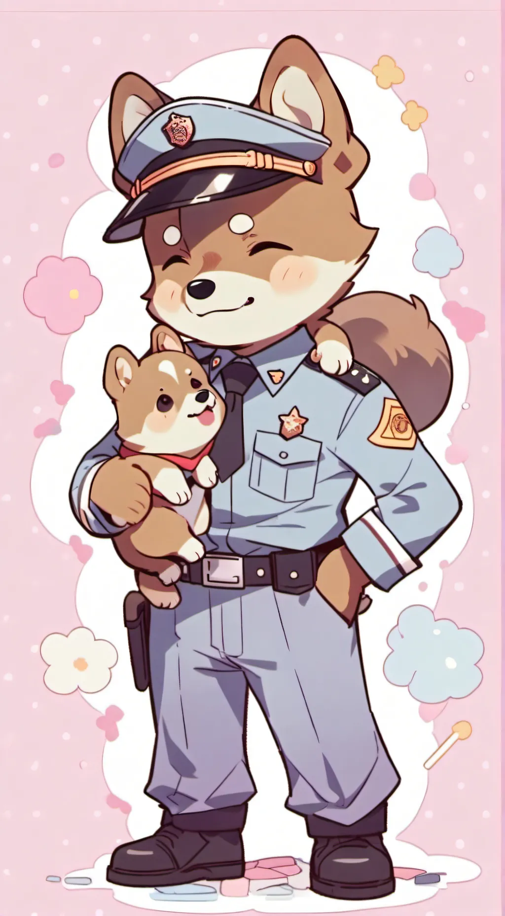 ai character: Dog Man  background