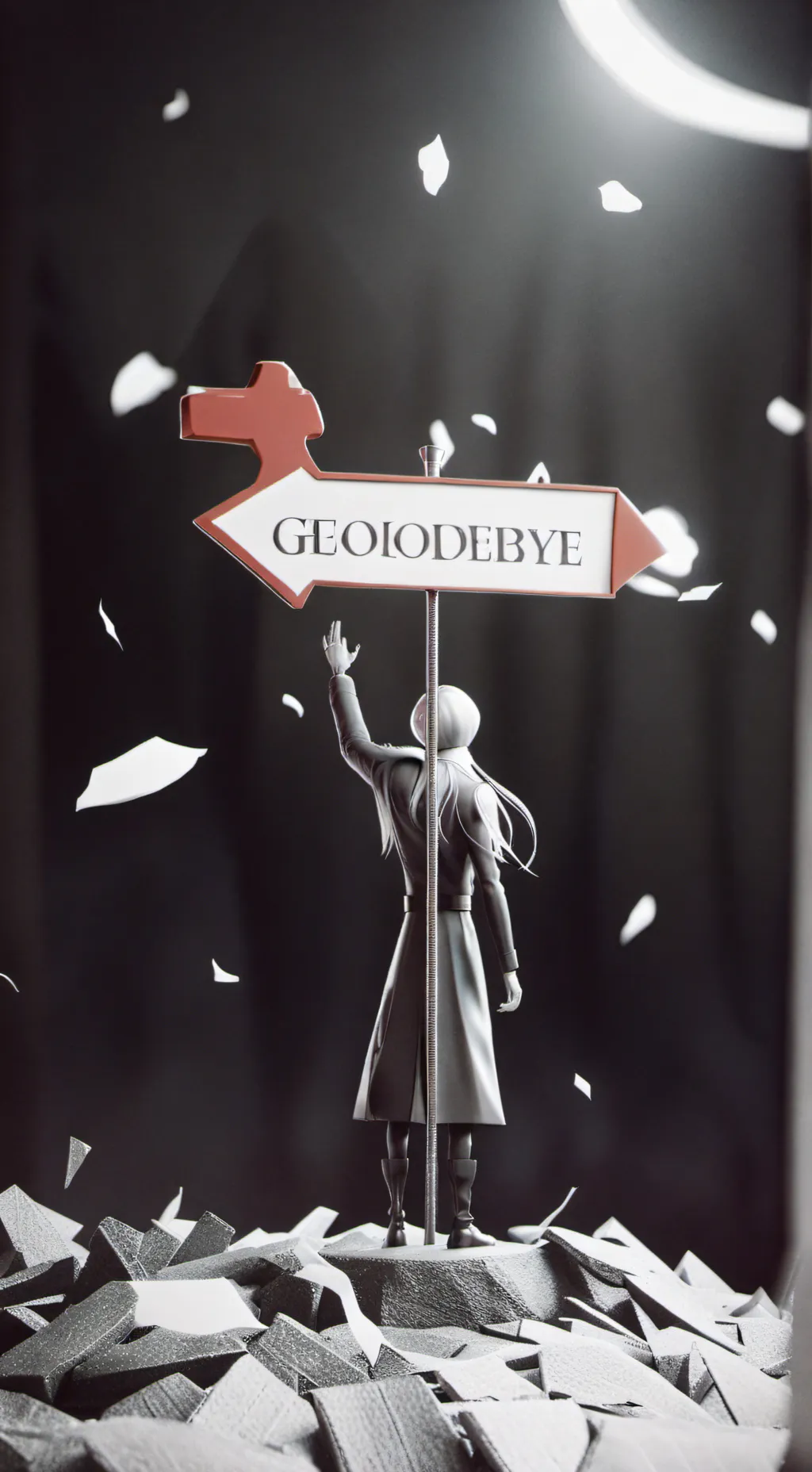 ai character: Good bye  background