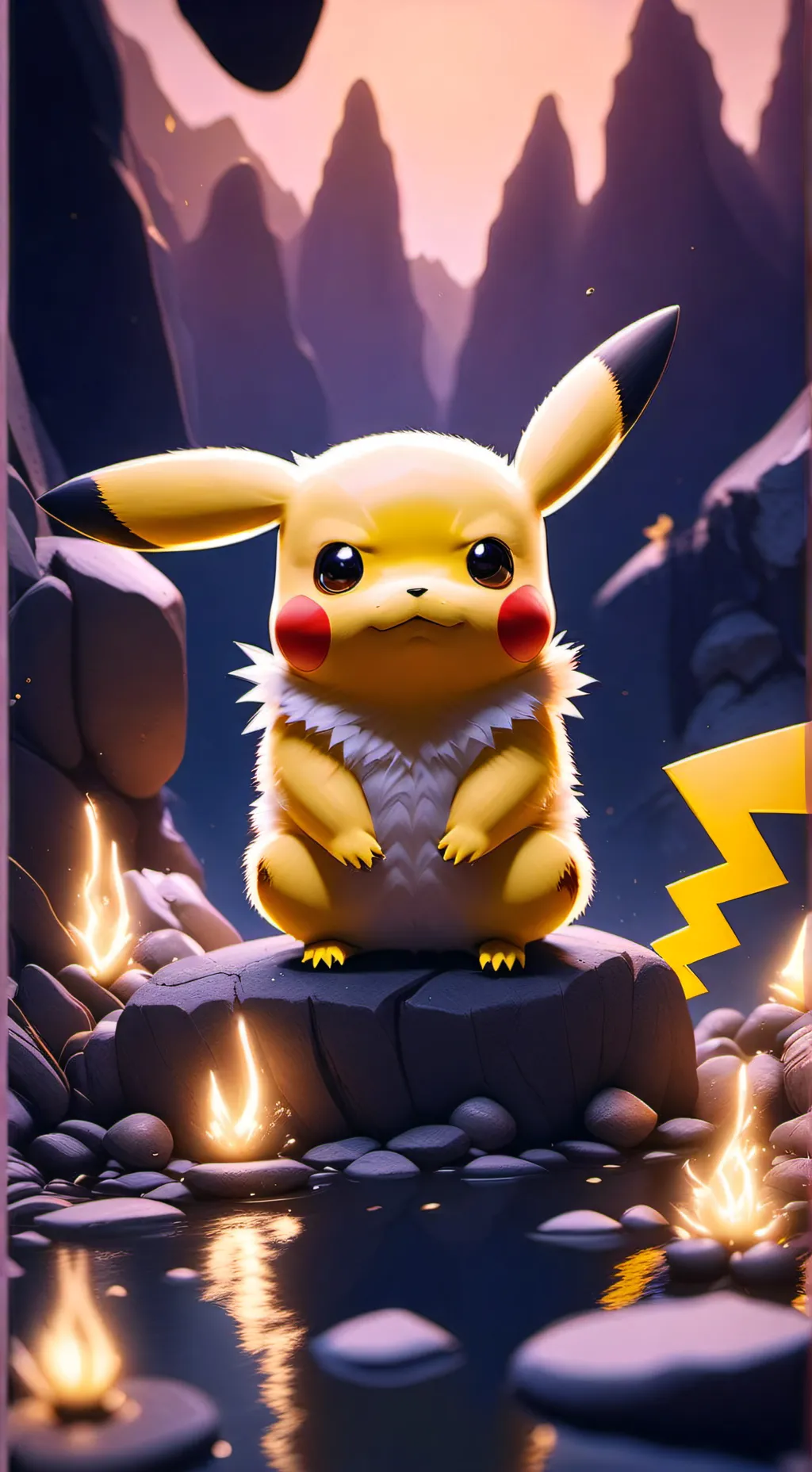 ai character: pikachu background