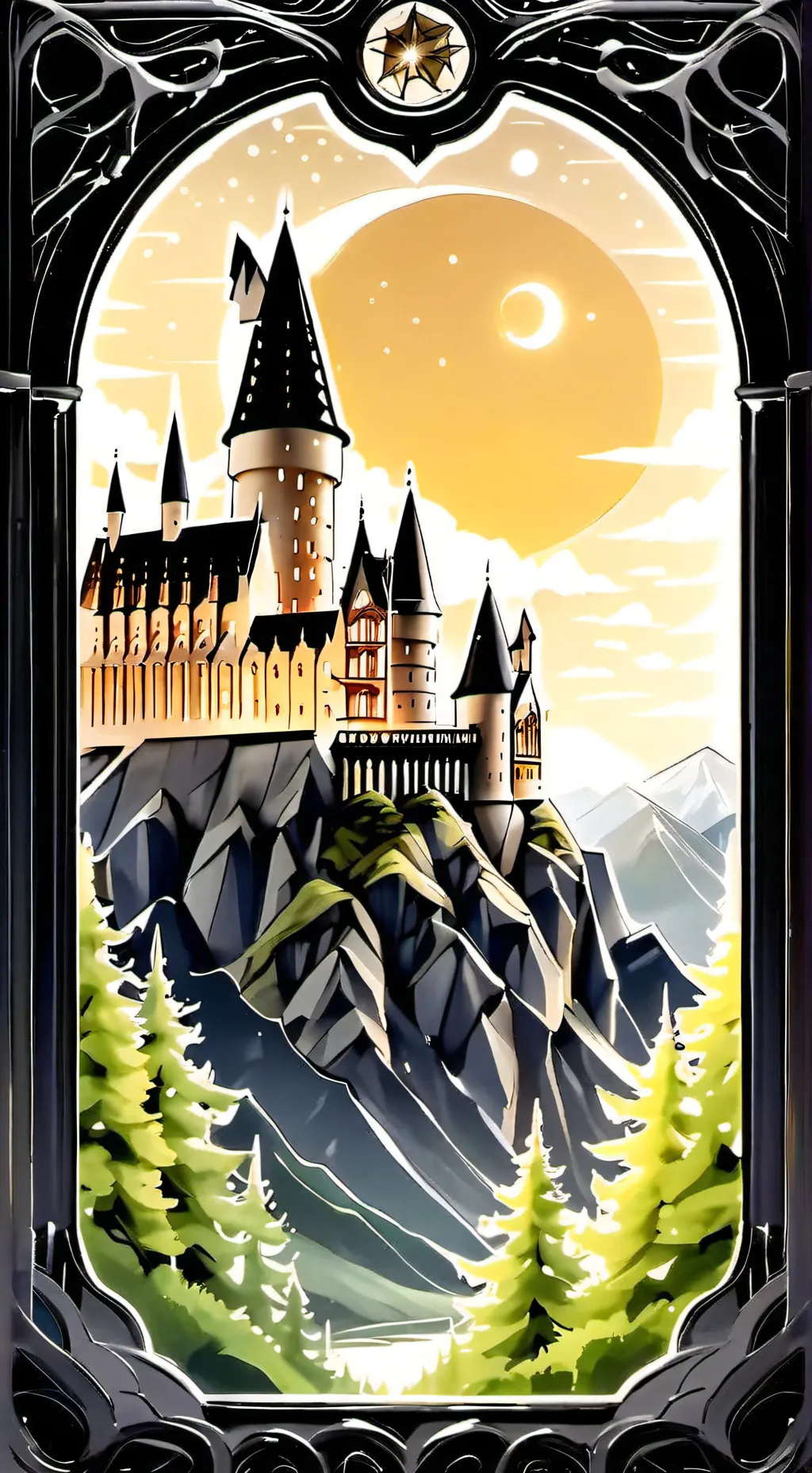 ai character: Hogwarts🐬🌈✨ background