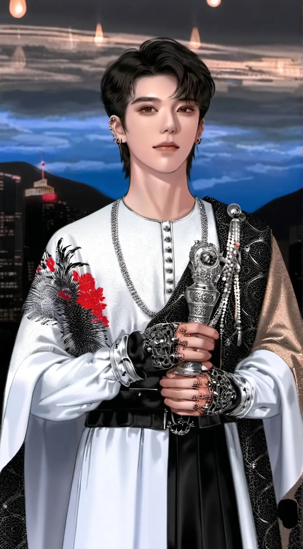 ai character: SUNSUN  background