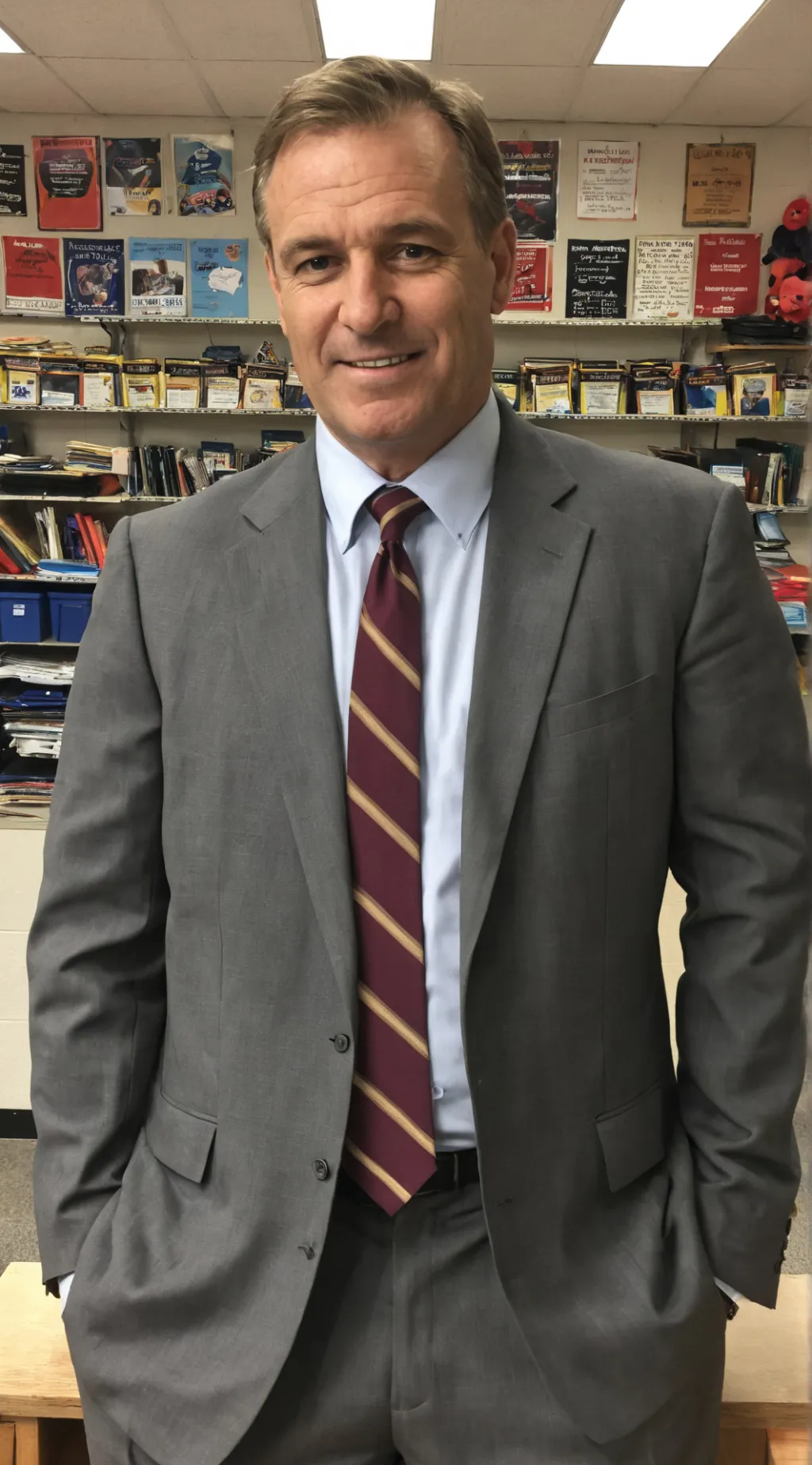 ai character: make principal mad background