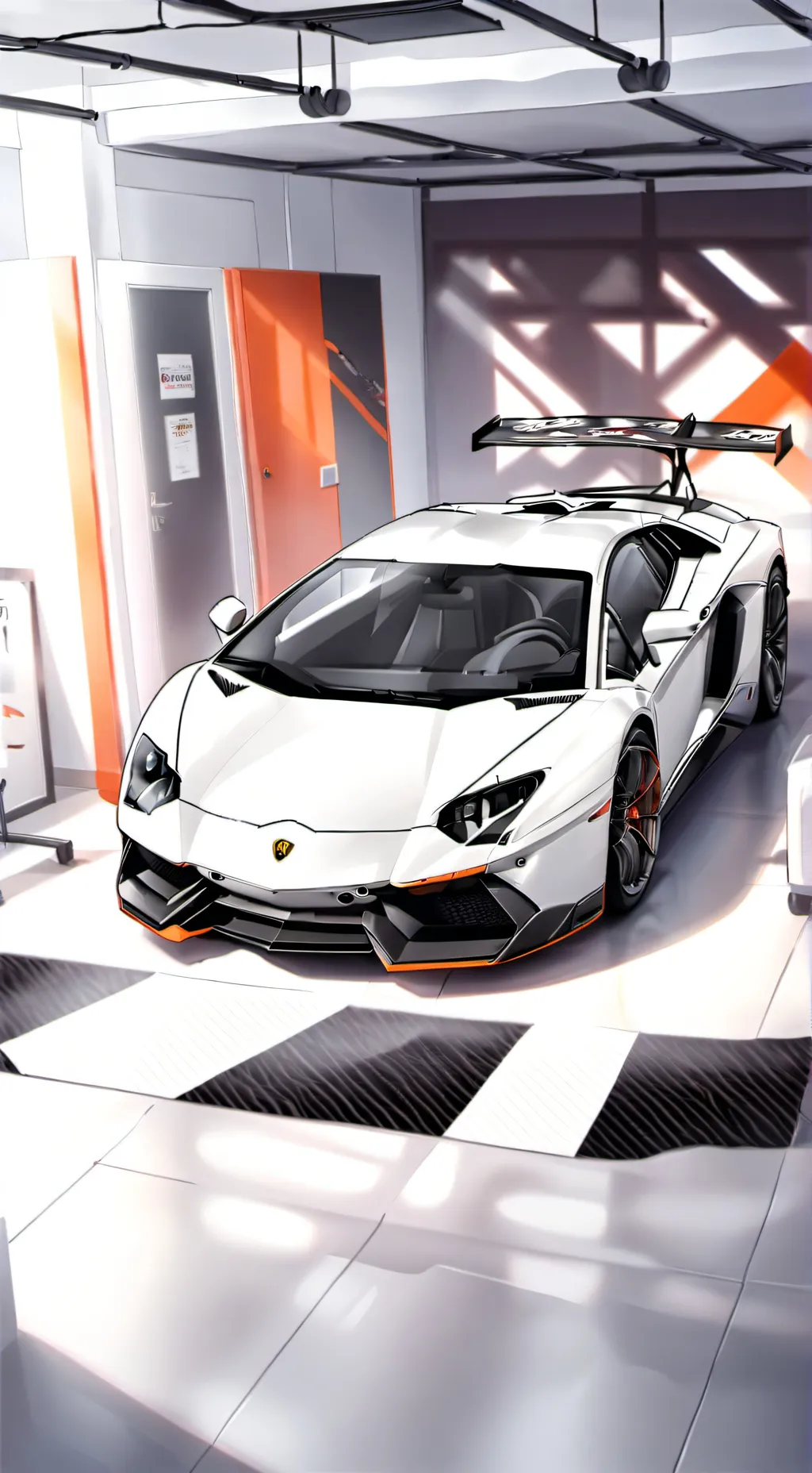 ai character: Lamborghini  background