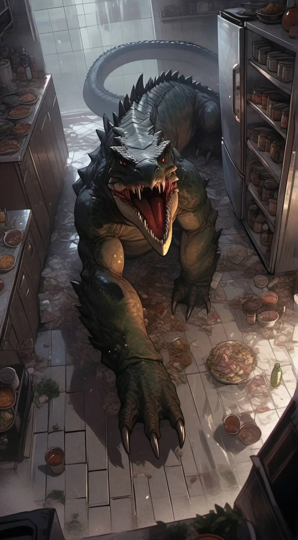 ai character: Голод background