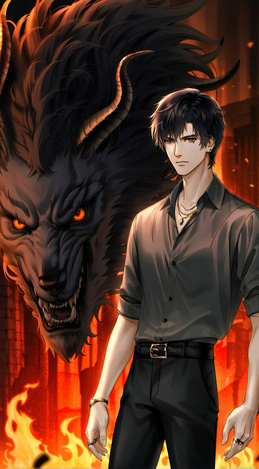 ai character: kuroku background