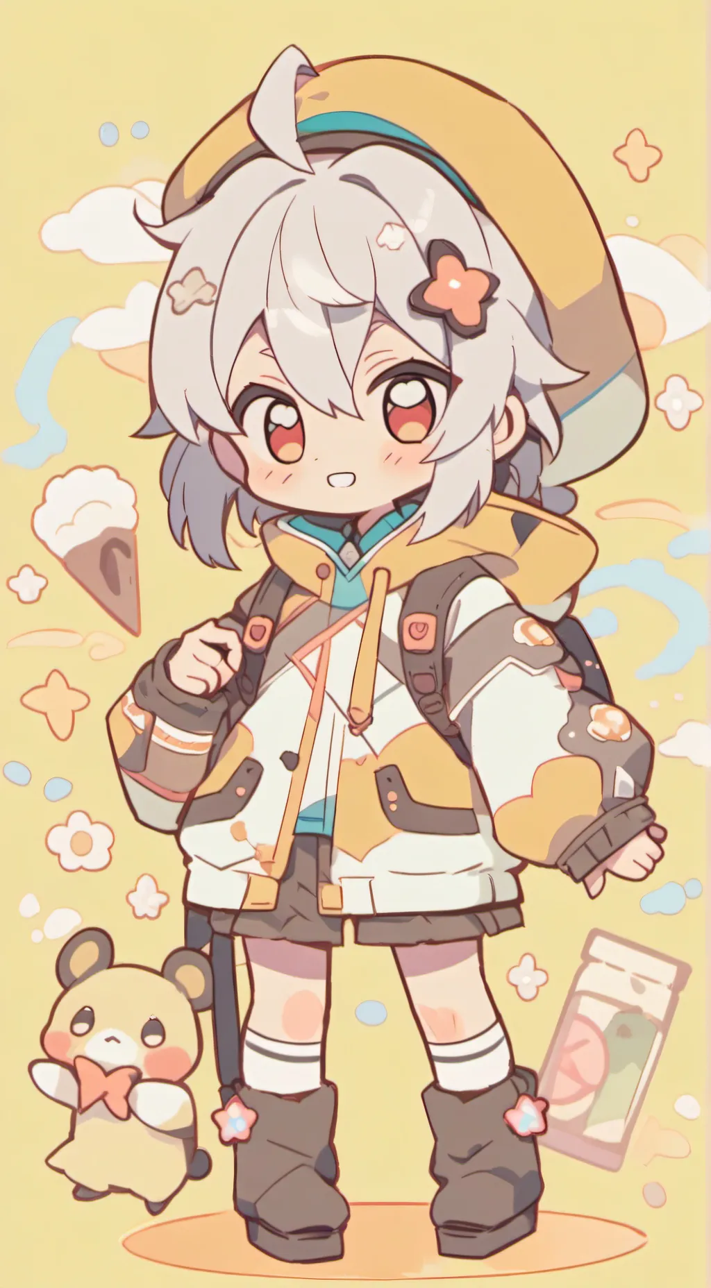 ai character: Kng x Squid game 3 background