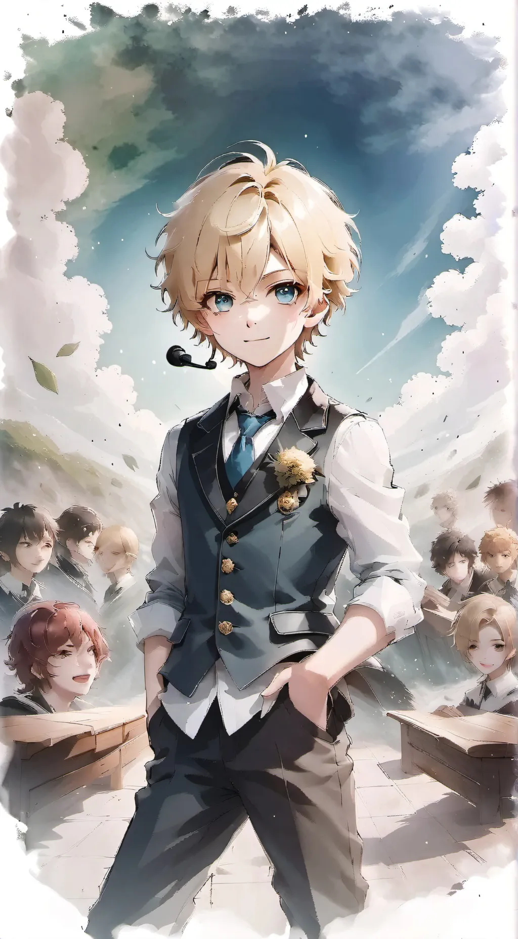 ai character: Liam  background