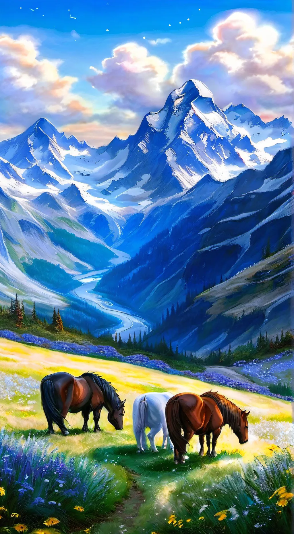 ai character: fluffy pony army  background