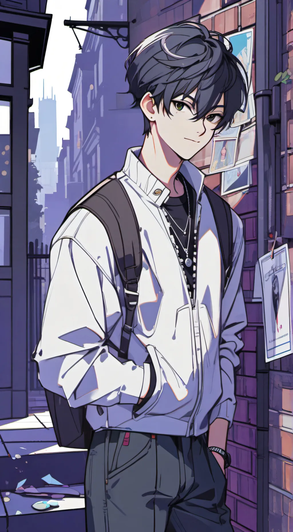 ai character: Han , Stray kids background