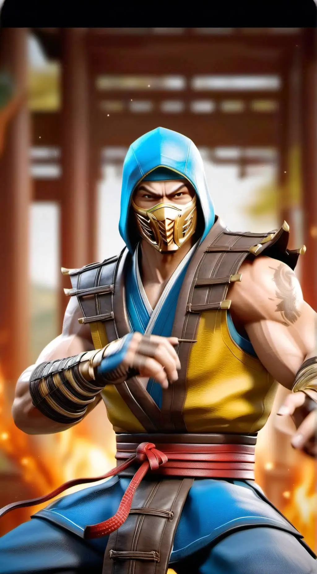 ai character: REPTILE, saisot background