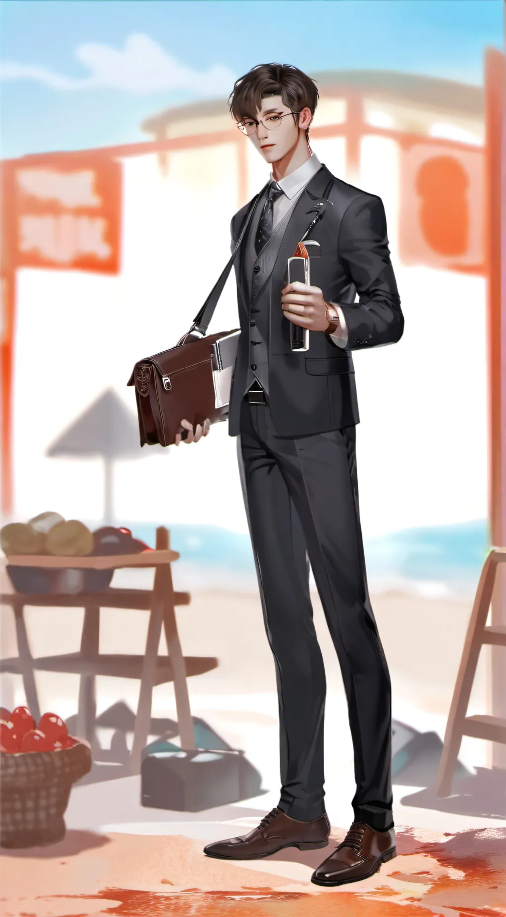 ai character: goo yoo  squid gam background