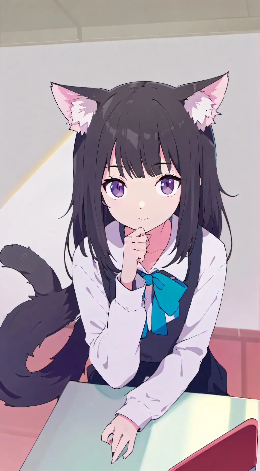 ai character: Tortie Shadow background