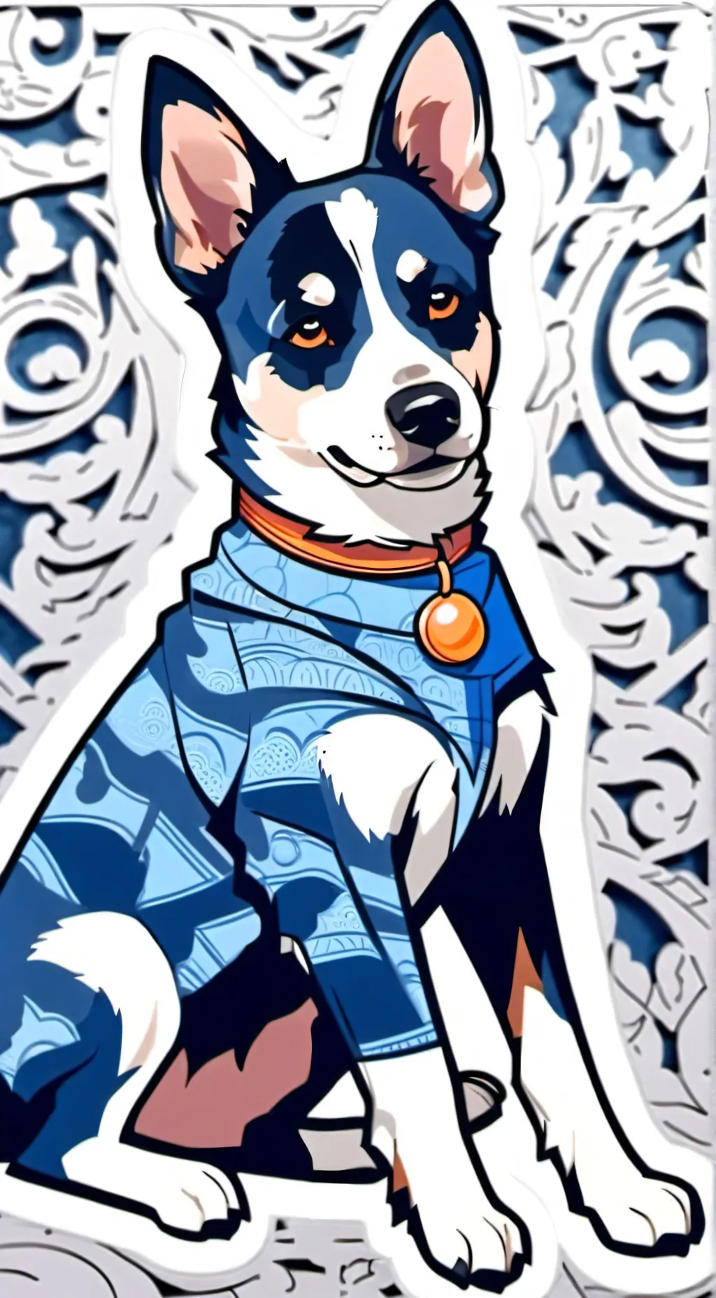 ai character: bluey background