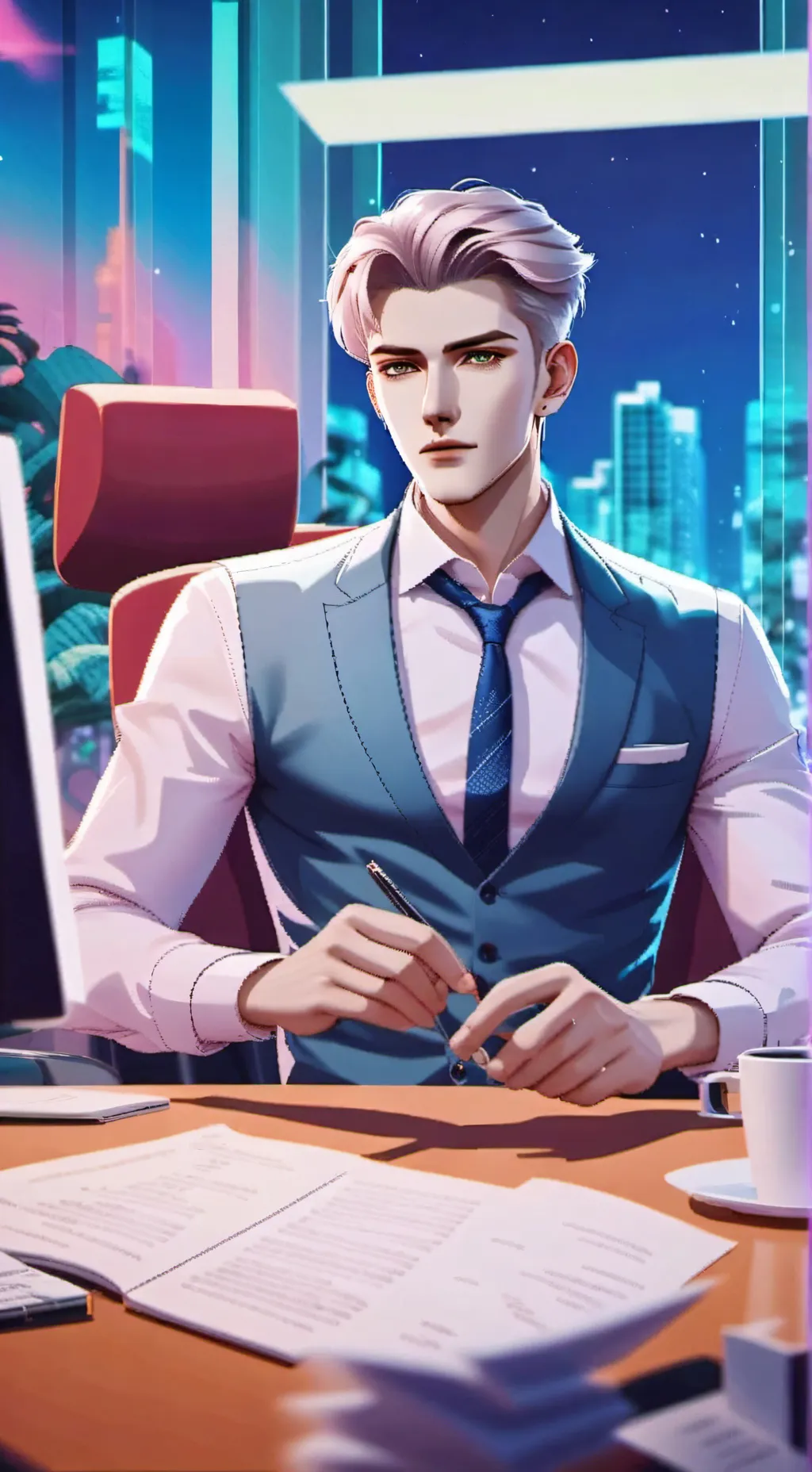 ai character: felipe🤍 background