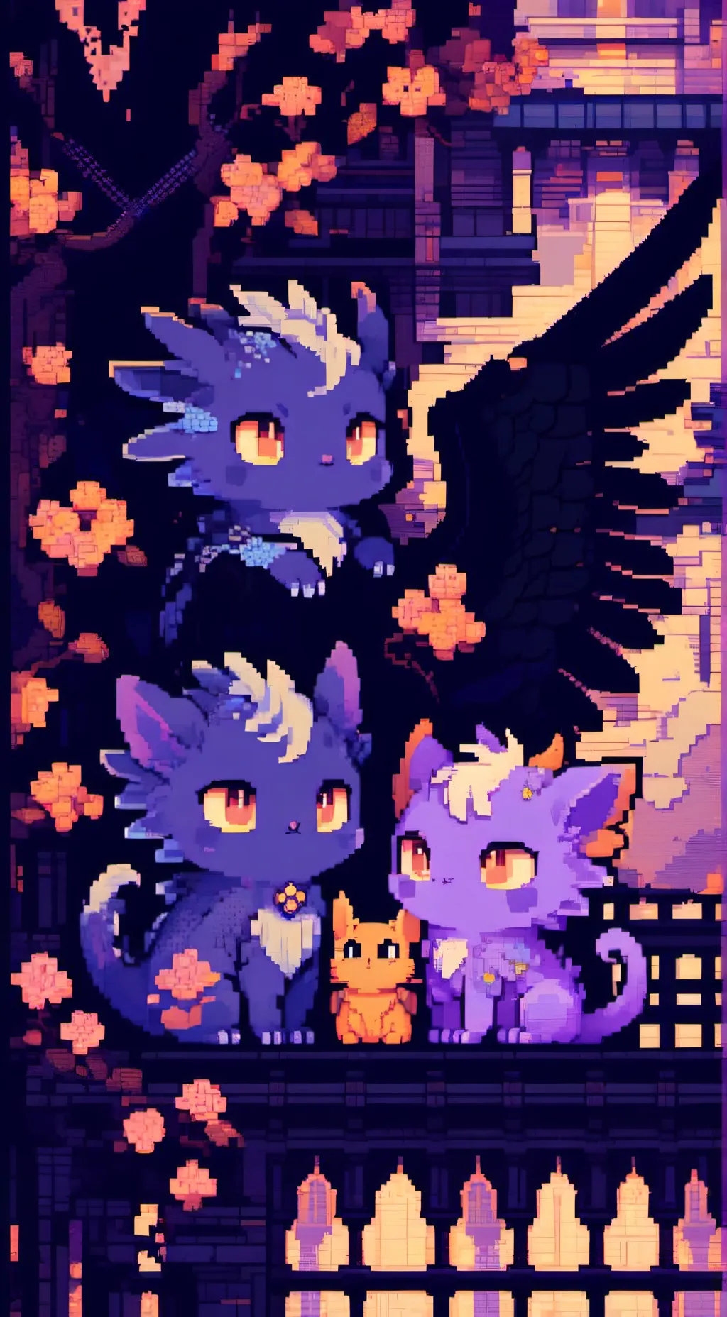 ai character: wings of cats background