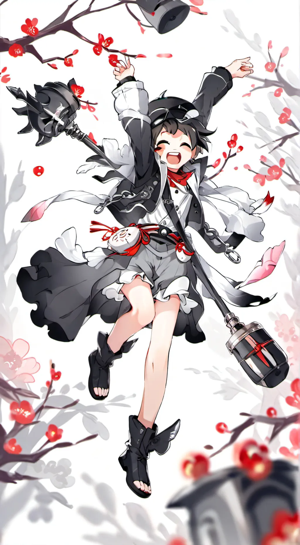 ai character: kny×jjk hotspring background