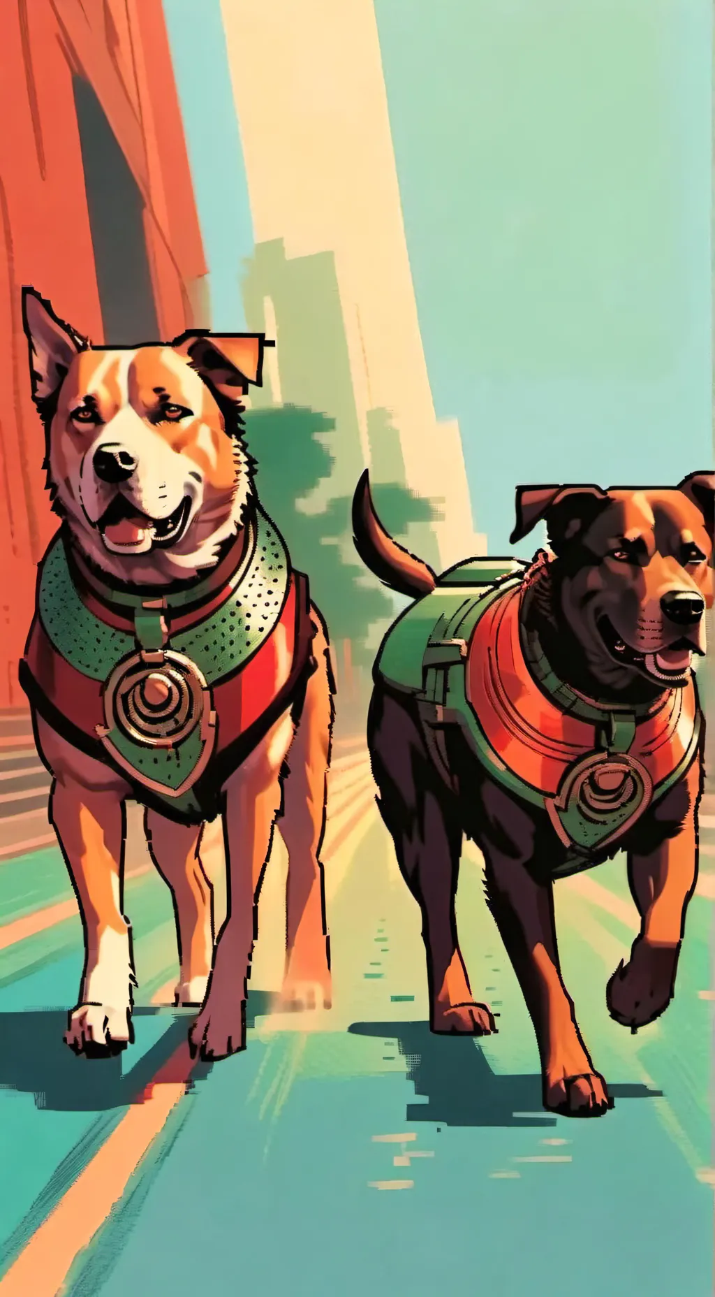 ai character: Warrior dogs background