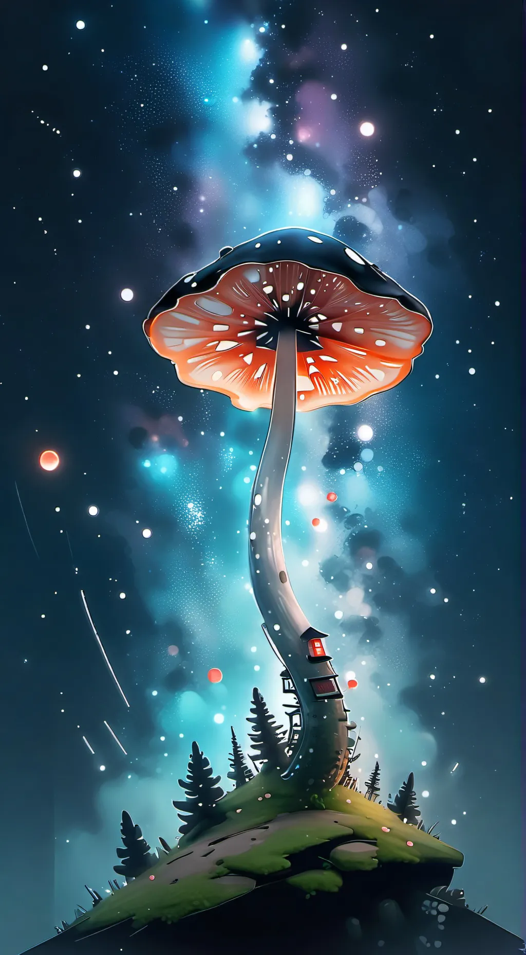 ai character: Mushroom background