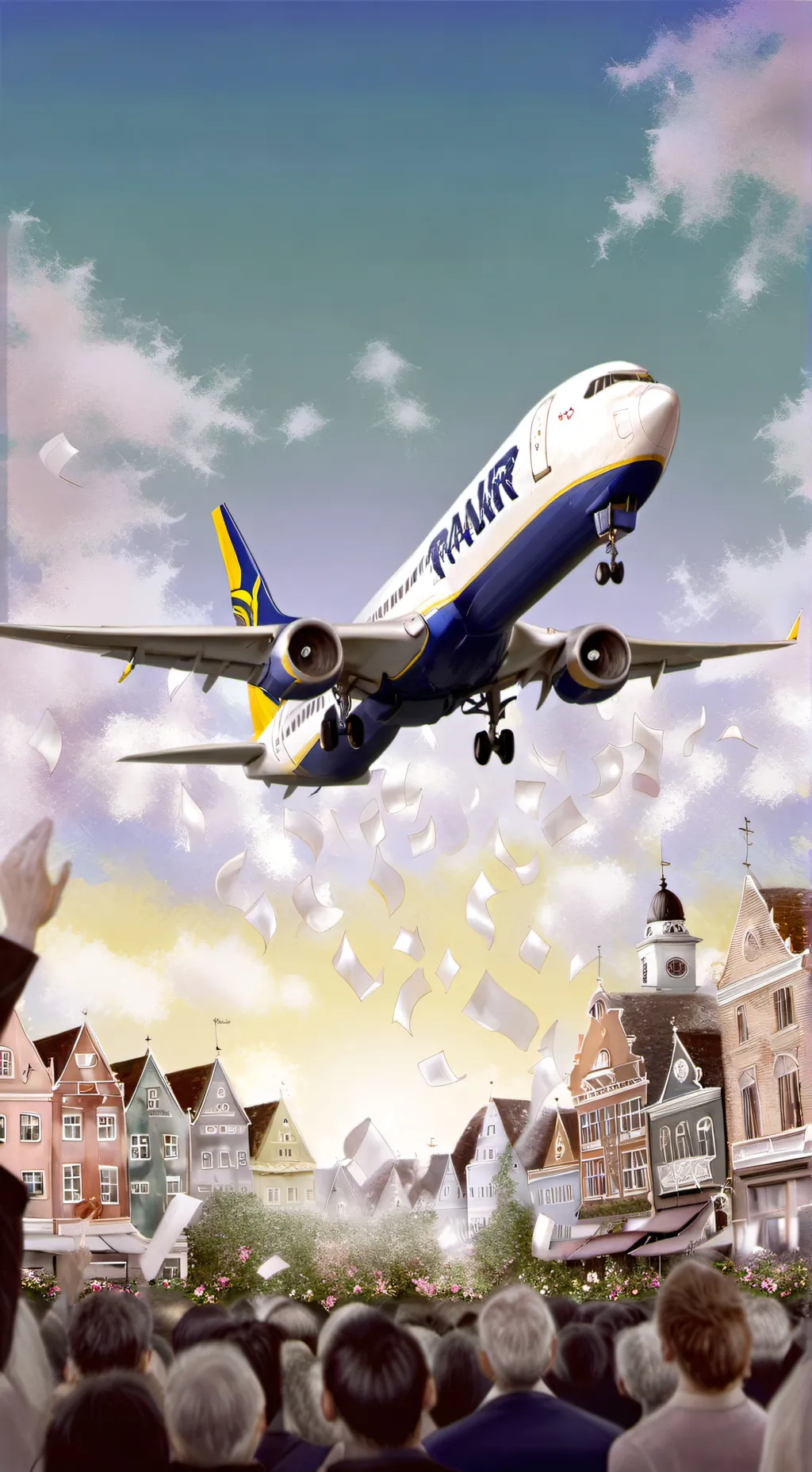 ai character: School airplane  background