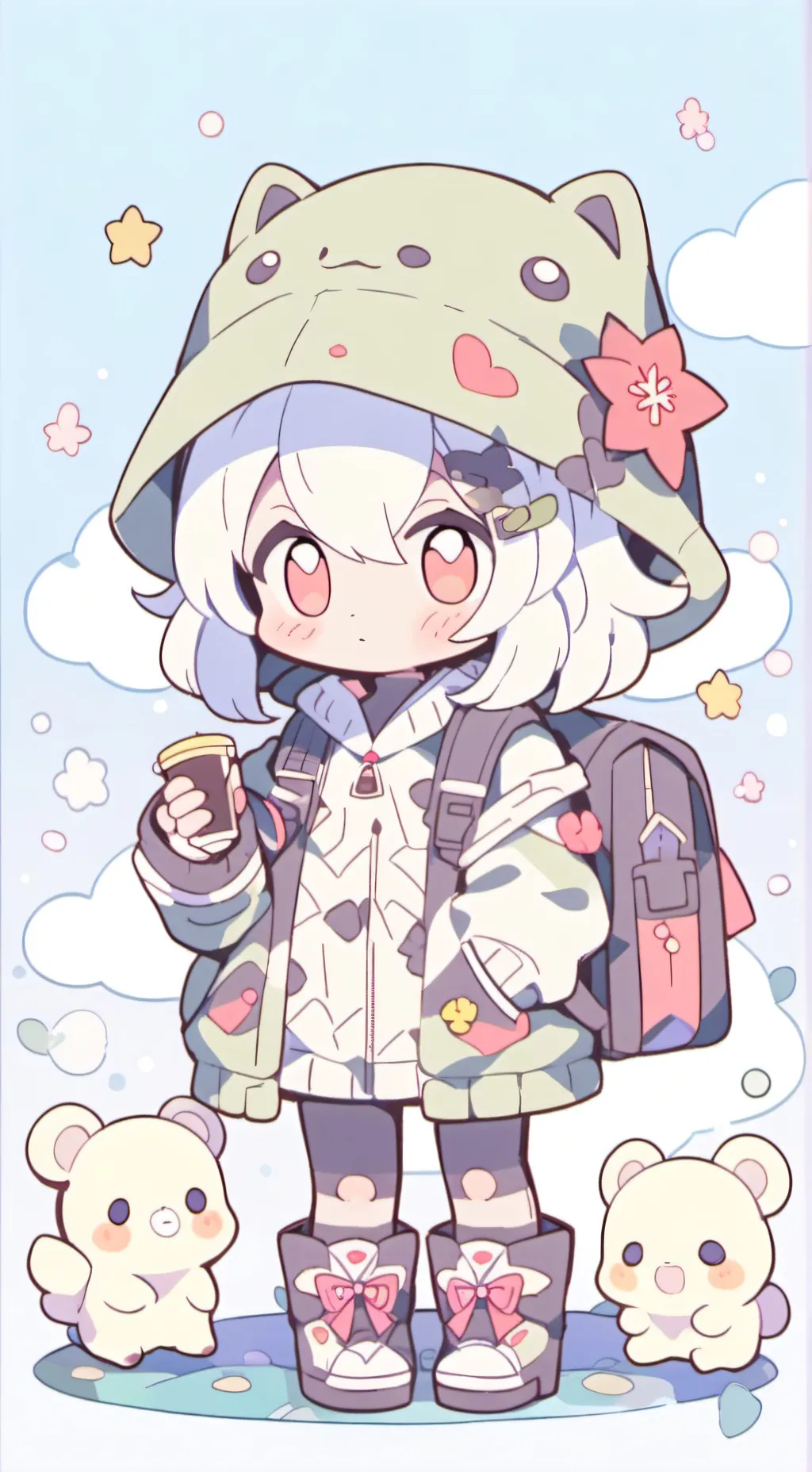 ai character: zippy(among us oc) background