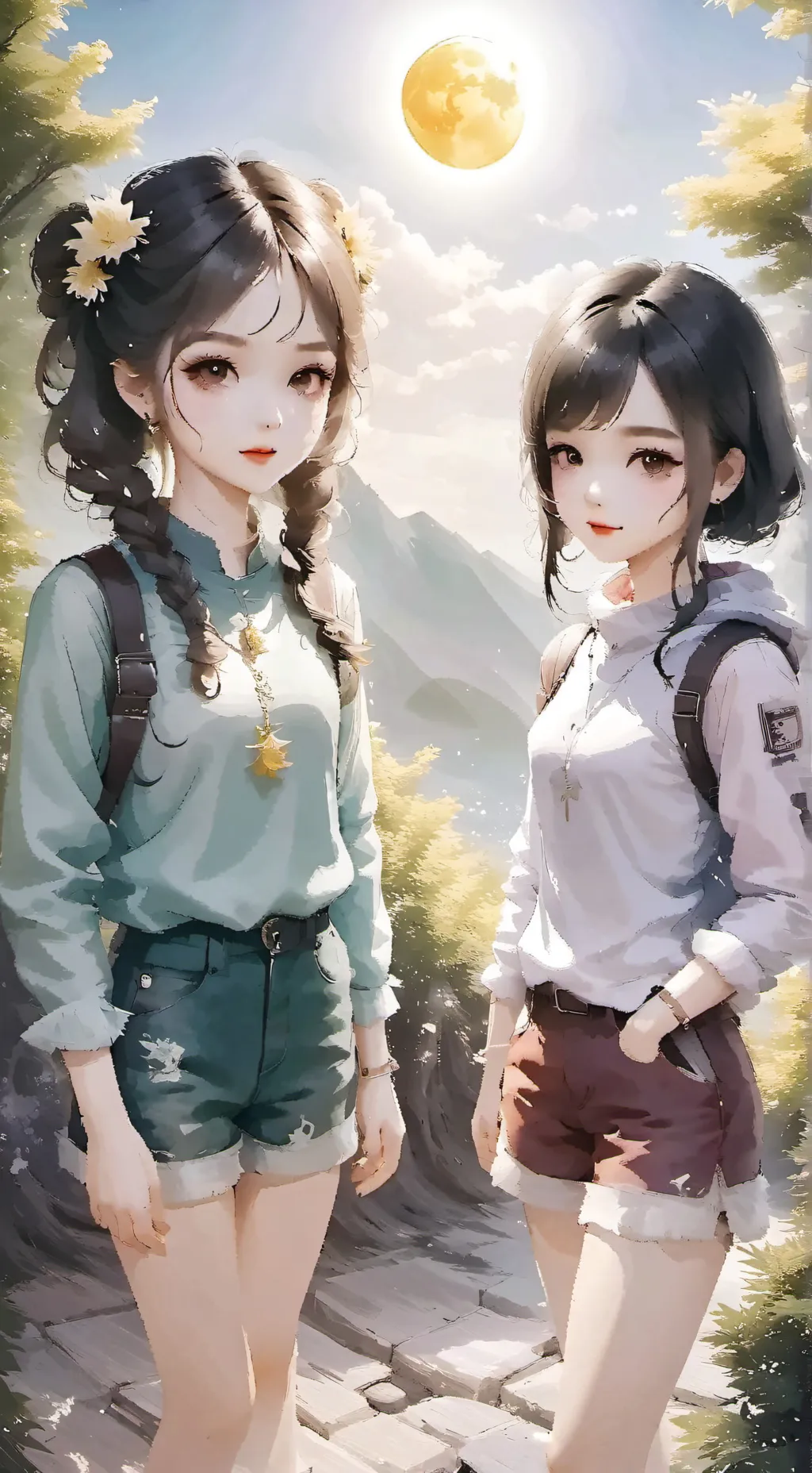 ai character: izzy and lizzy  background