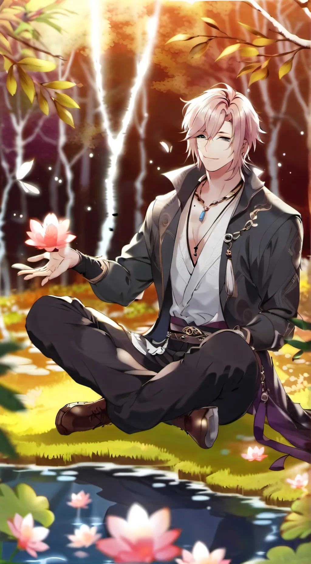 ai character: chillin background