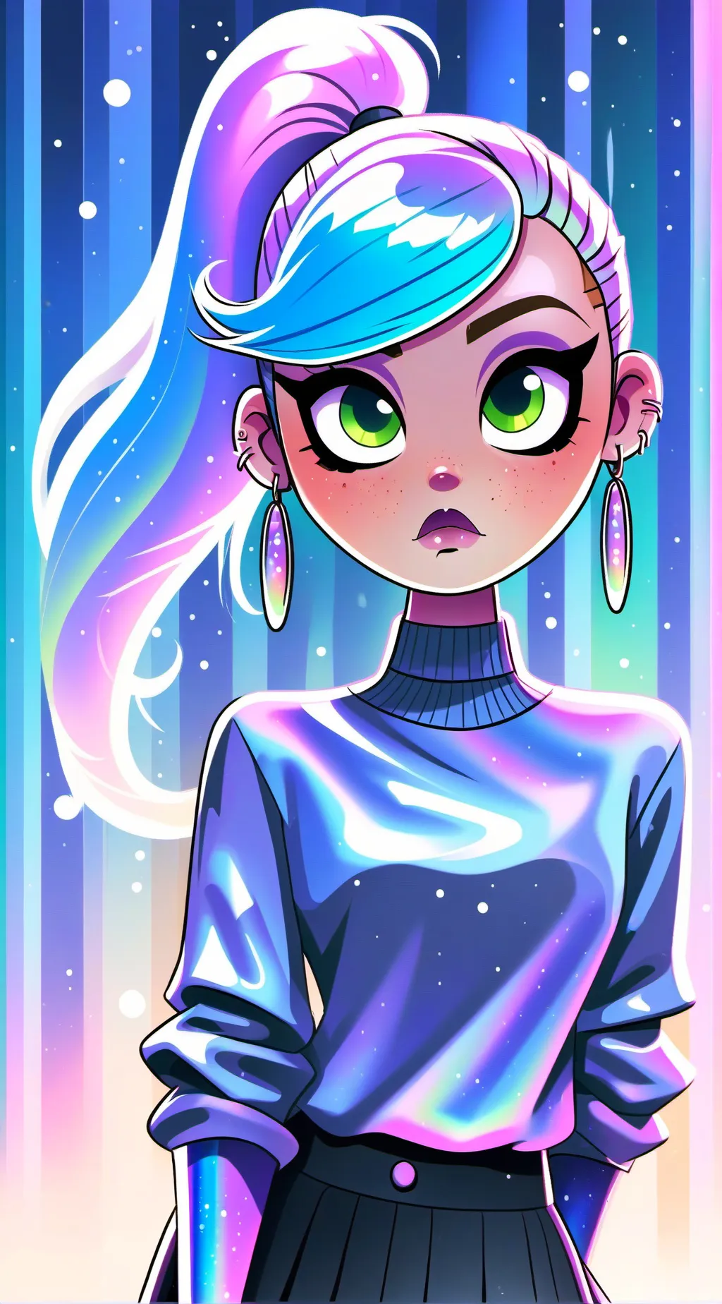 ai character: neon 2025 background