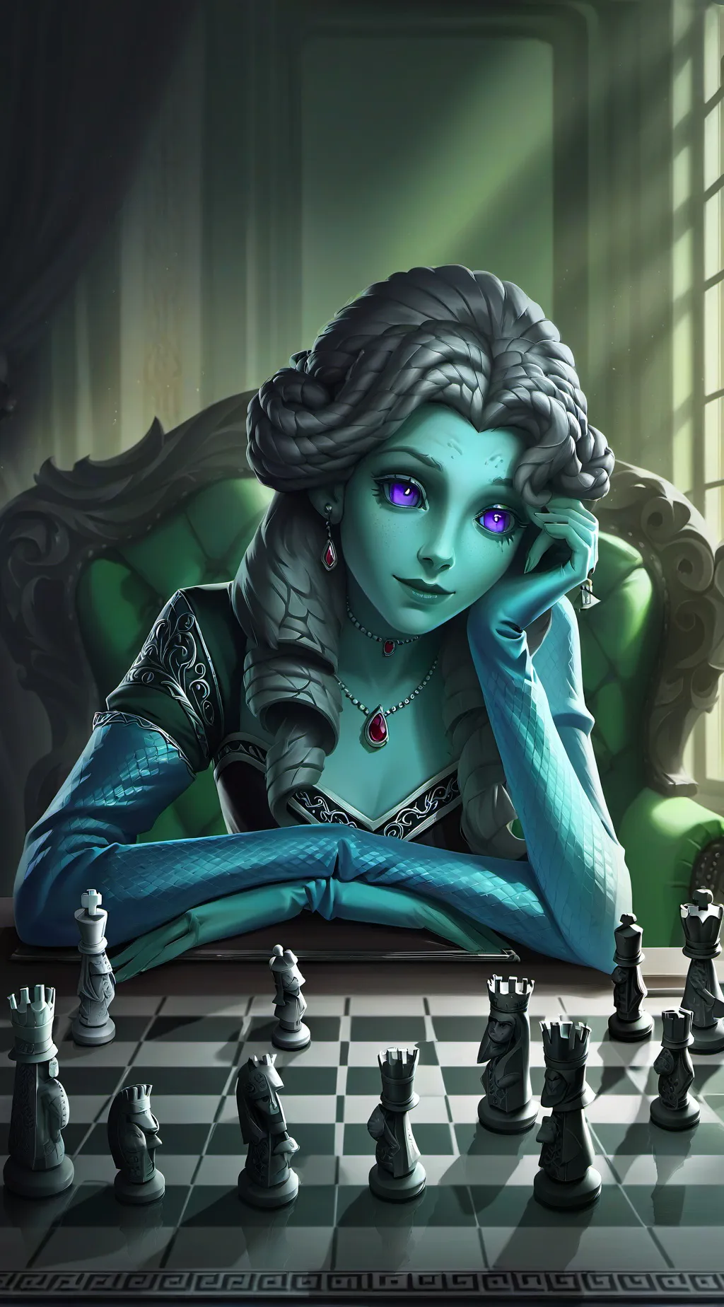 ai character: Lila background