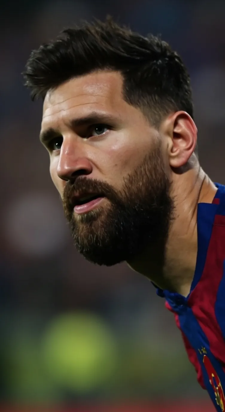 ai character: Upset messi background