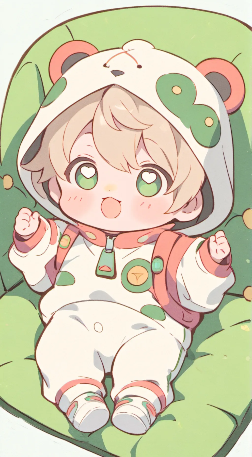 ai character: Cute chubby baby background