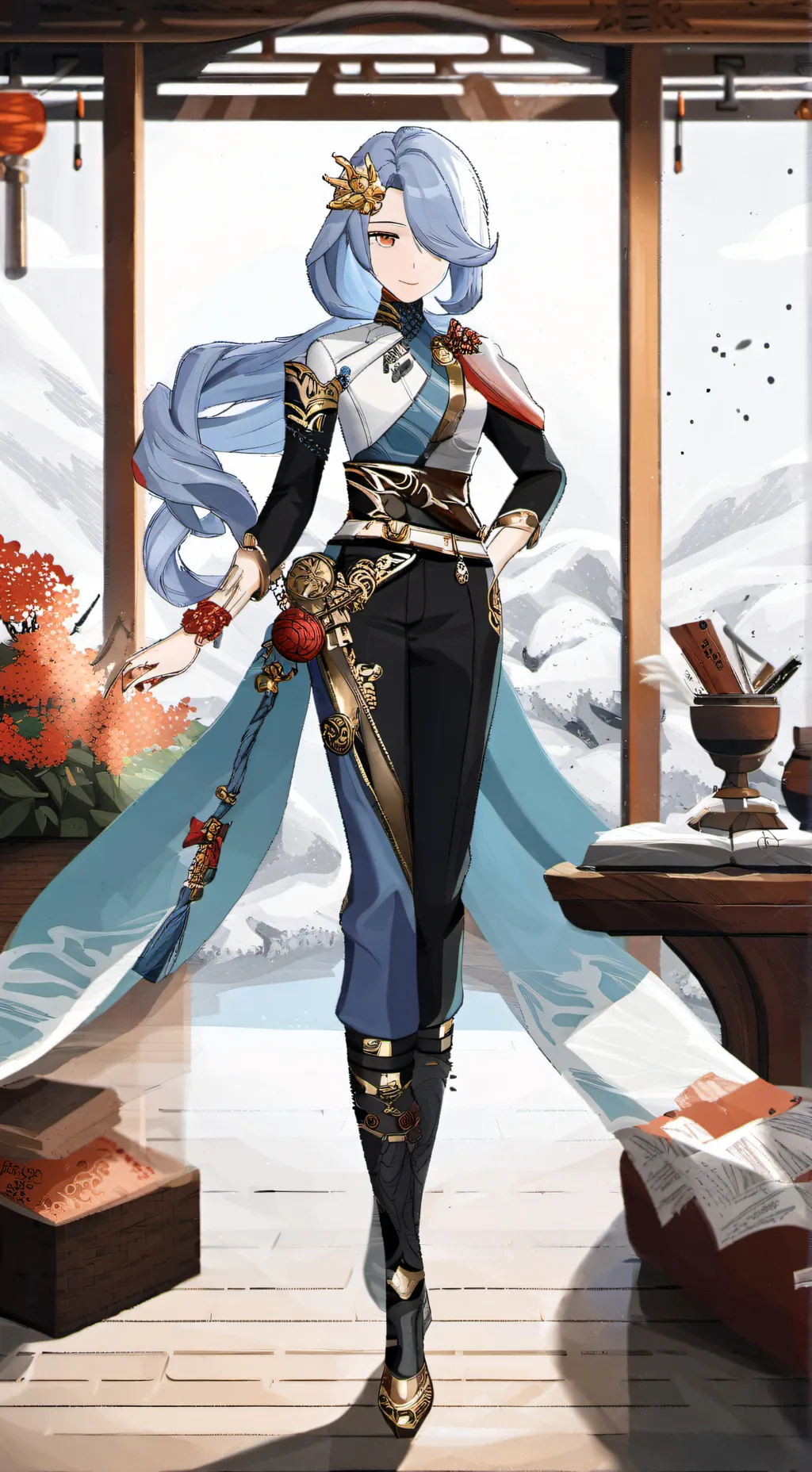 ai character: Shenhe  background