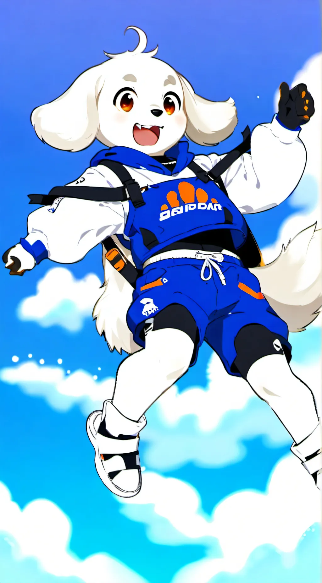 ai character: smoke background