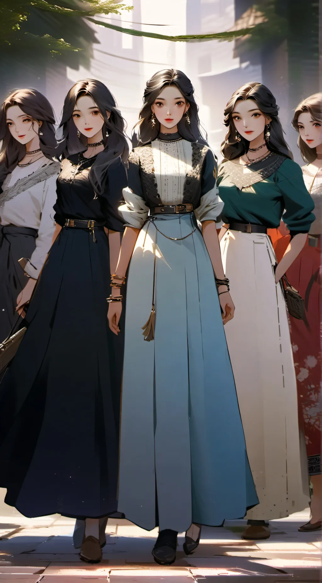 ai character: Девушки background