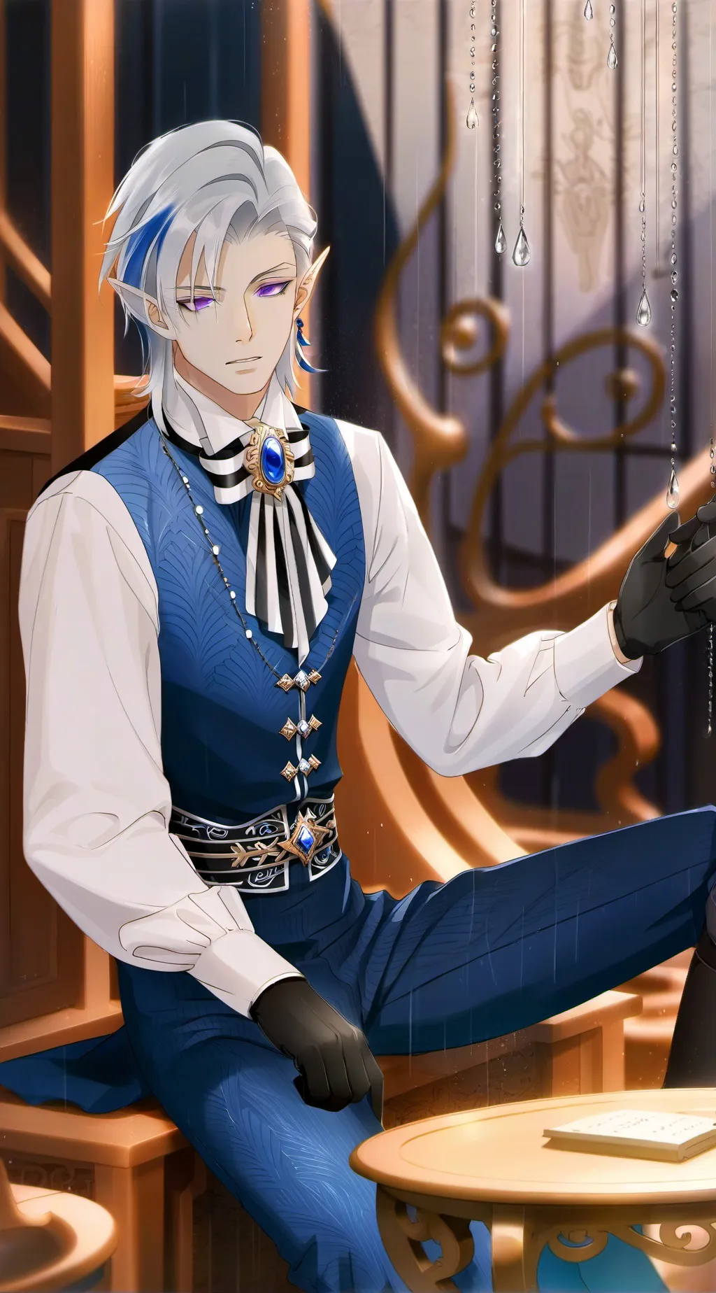 ai character: Fontaine background