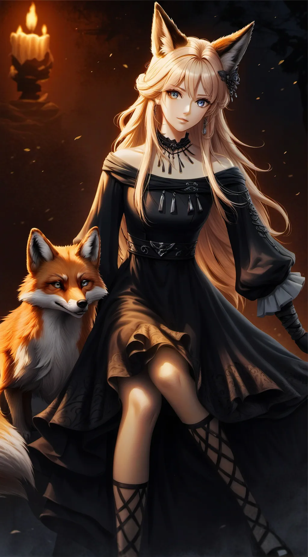 ai character: 🪩 Lexi 🦊 background