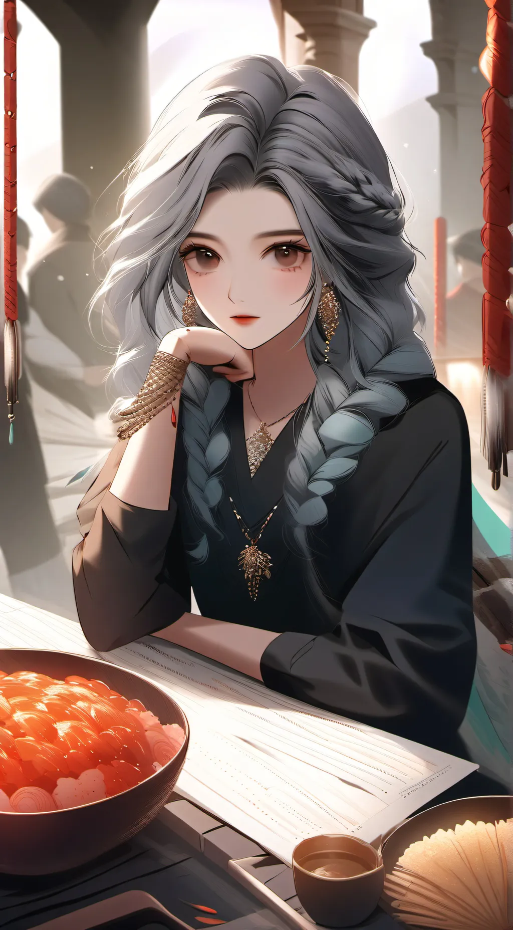 ai character: Demon Slayer Lifes background