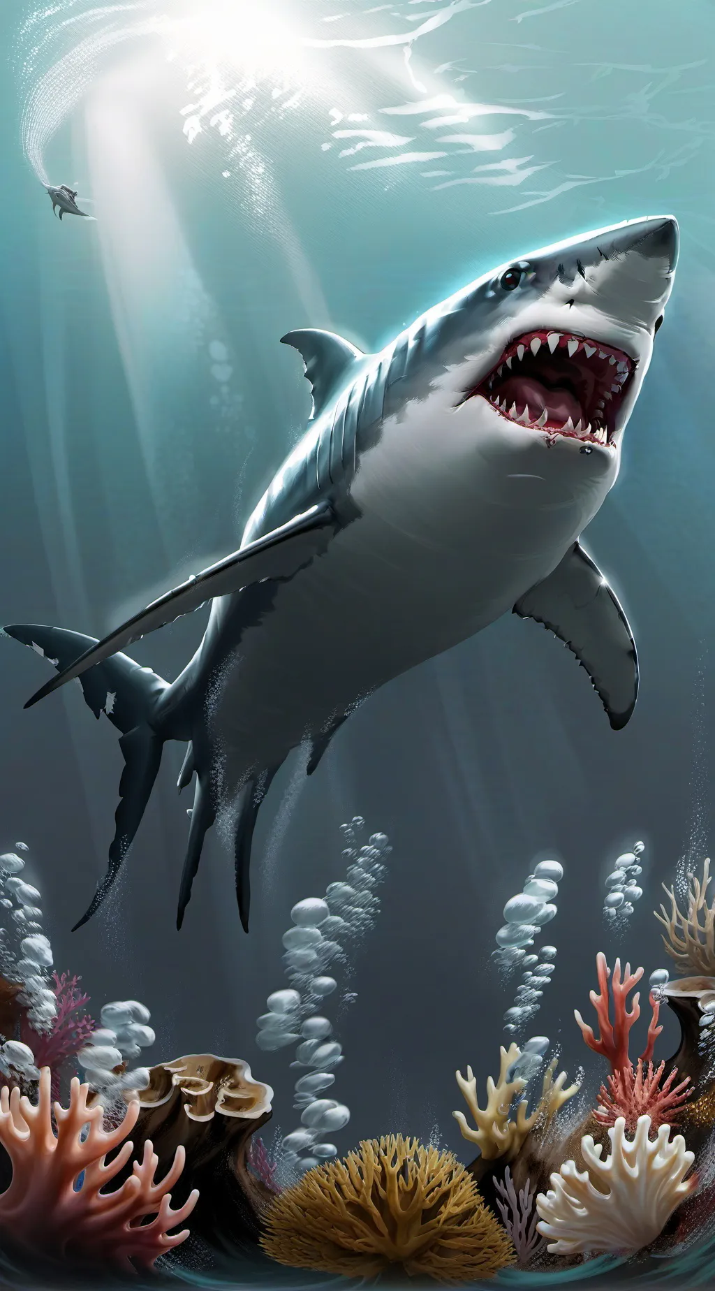 ai character: shark background
