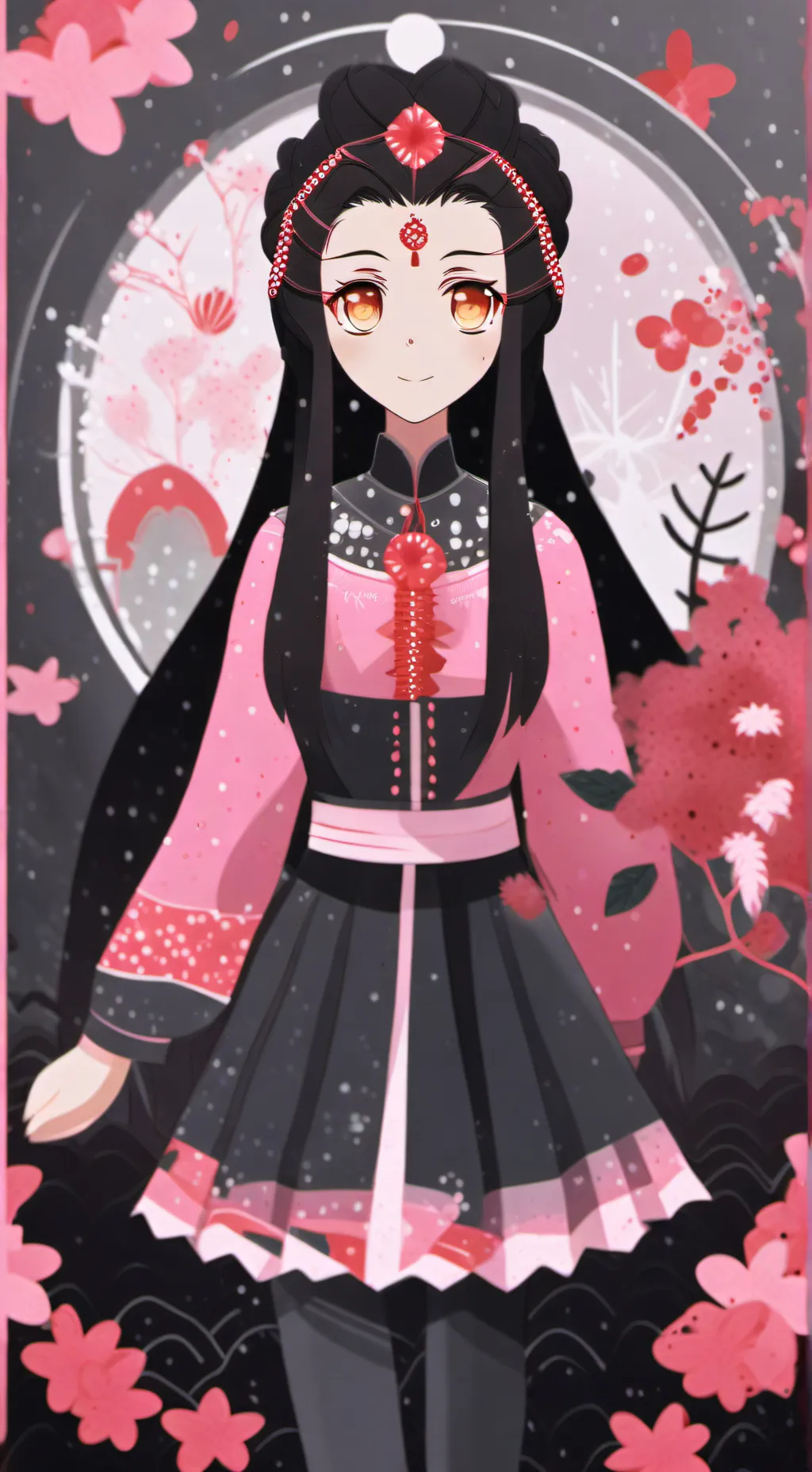 ai character: nezuko background