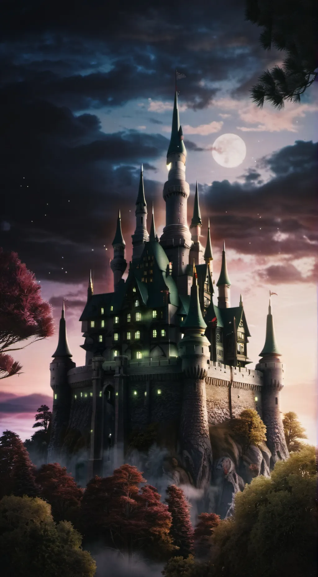 ai character: Hogwarts  background