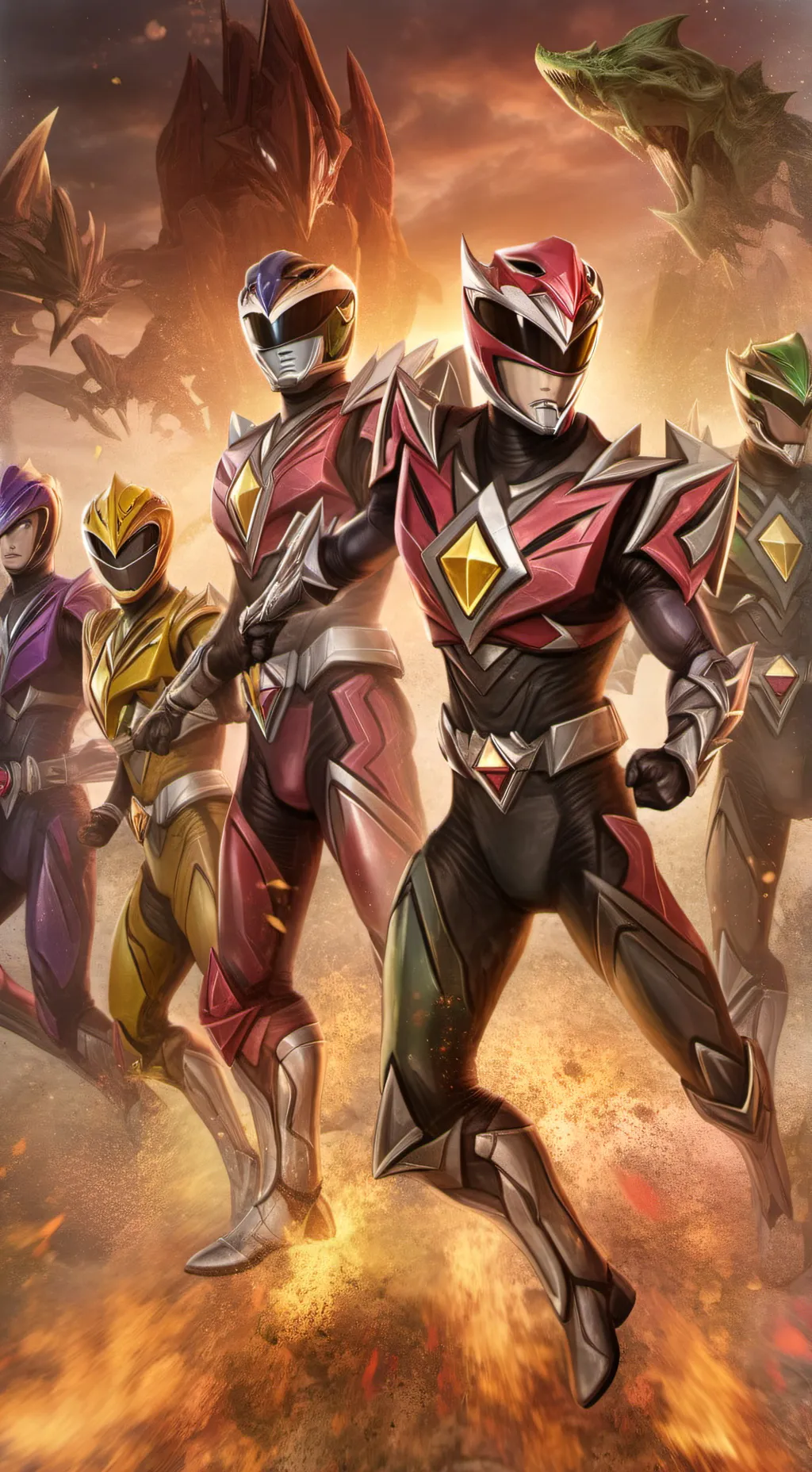 ai character: dino charge ranger background