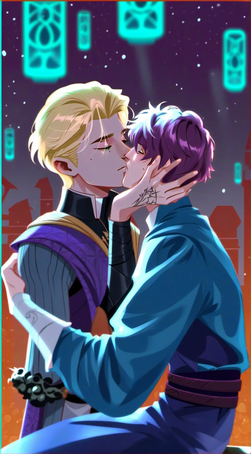 ai character: Draco M x Thanos background