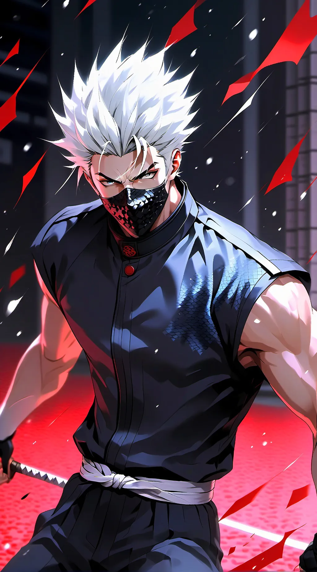 ai character: gray background