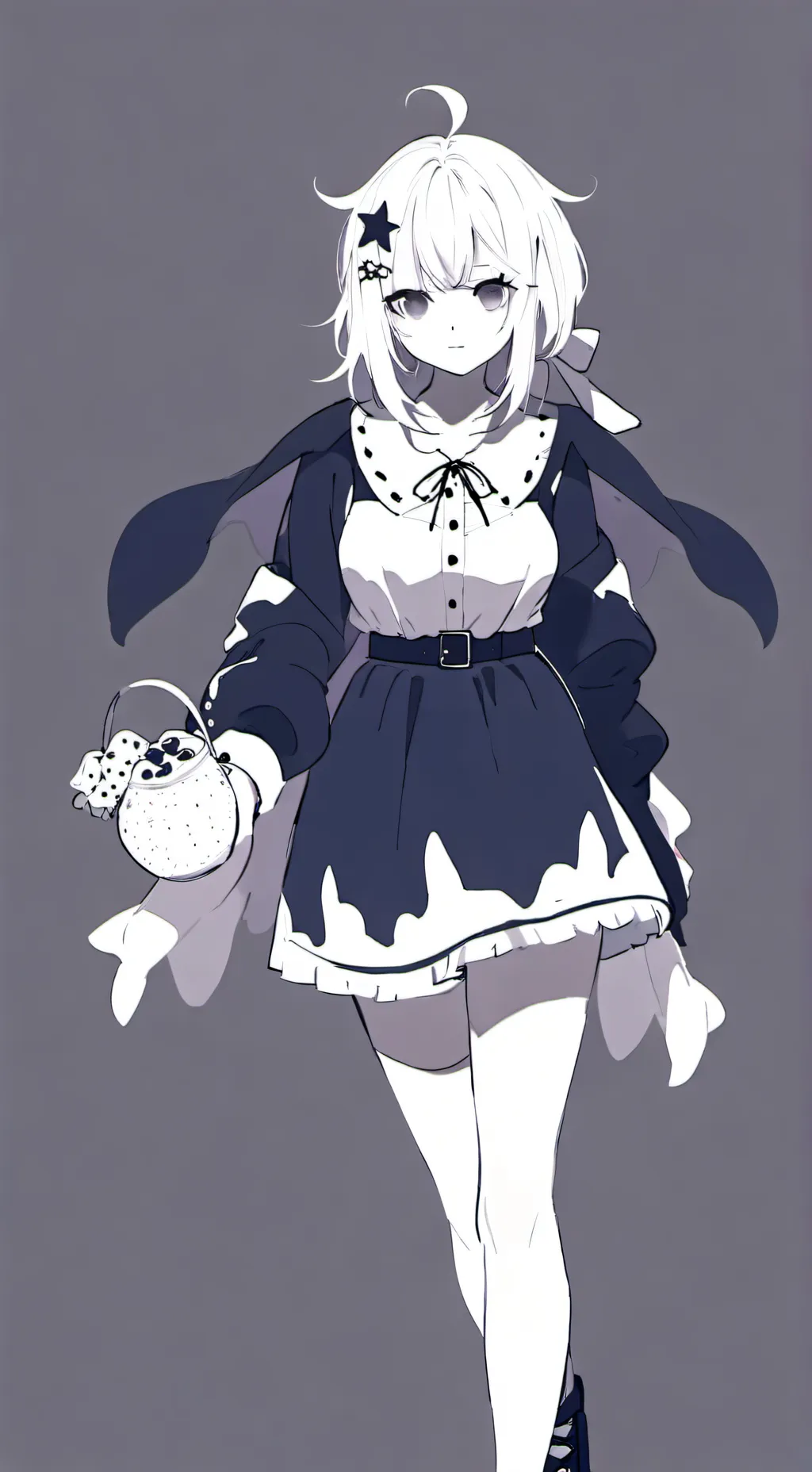 ai character: Shadow milk cookie background