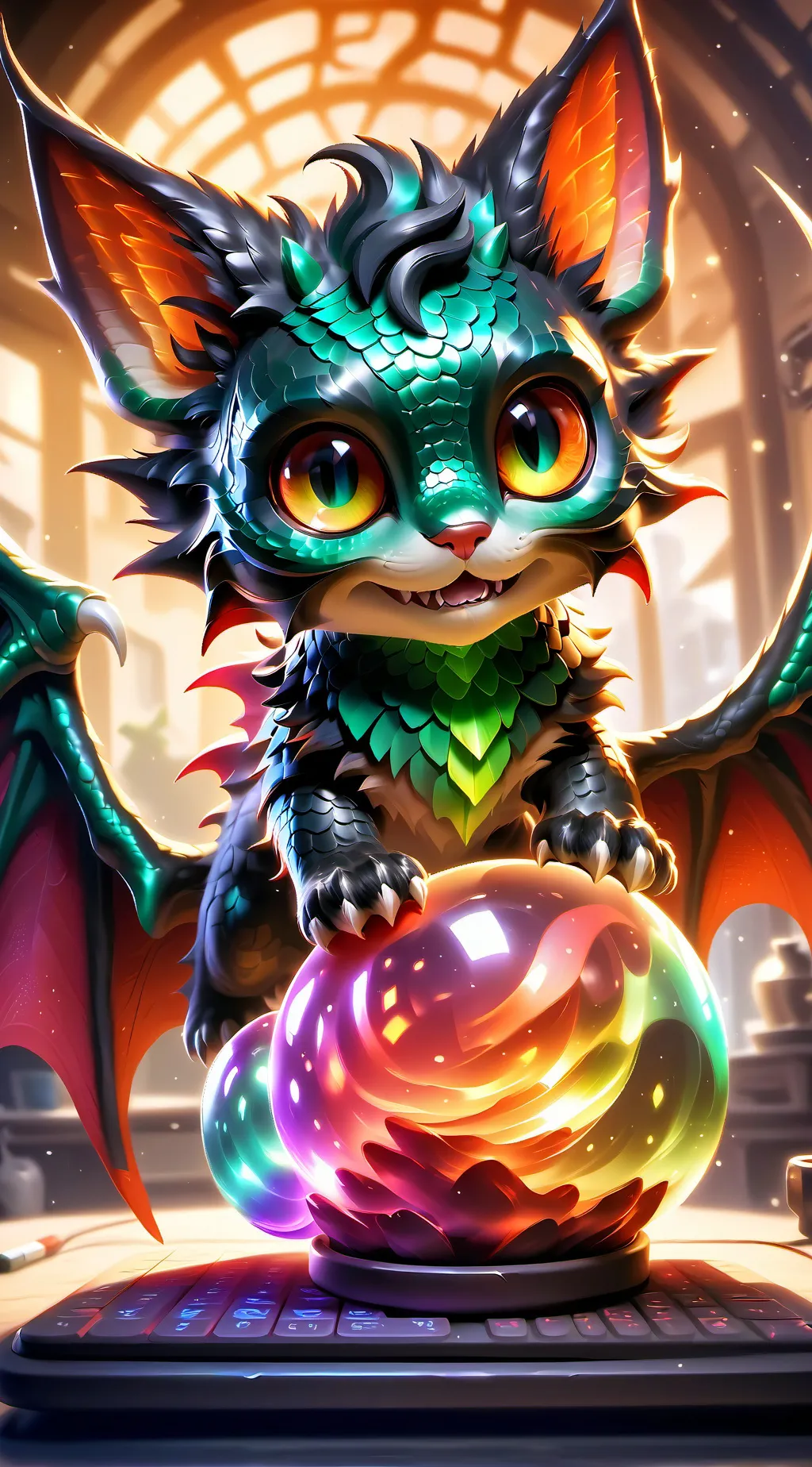 ai character: PyroPurr background