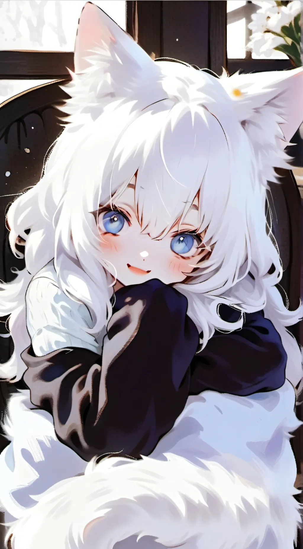 ai character: Snowy Whisper Spirit background