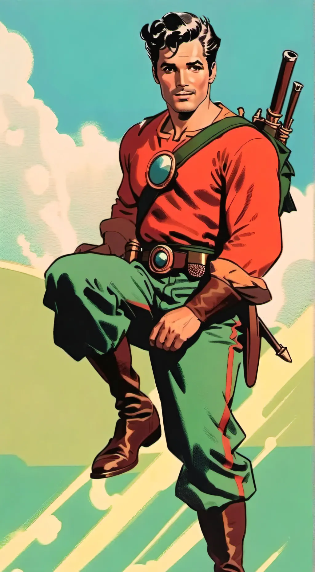 ai character: El explorador background