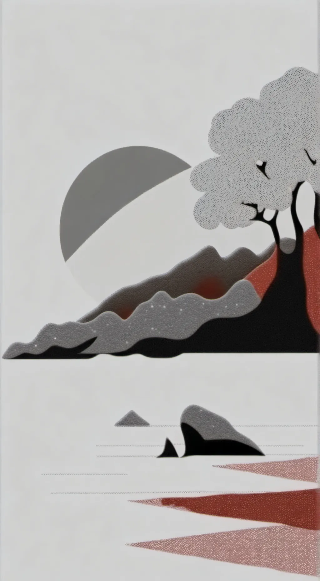 ai character: twisted pebble background